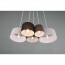 LED Hanglamp - Hangverlichting - Trion Hotia - E27 Fitting - 5-lichts - Rond - Meerkleurig - Textiel 15
