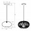 LED Hanglamp - Hangverlichting - Trion Johy - E27 Fitting - Rond - Antiek Koper - Aluminium Lijntekening