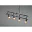LED Hanglamp - Hangverlichting - Trion Ladina - E27 Fitting - 4-lichts - Rechthoek - Mat Zwart - Aluminium 11