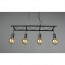 LED Hanglamp - Hangverlichting - Trion Ladina - E27 Fitting - 4-lichts - Rechthoek - Mat Zwart - Aluminium 16