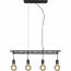 LED Hanglamp - Hangverlichting - Trion Ladina - E27 Fitting - 4-lichts - Rechthoek - Mat Zwart - Aluminium 2