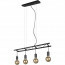 LED Hanglamp - Hangverlichting - Trion Ladina - E27 Fitting - 4-lichts - Rechthoek - Mat Zwart - Aluminium 5