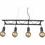 LED Hanglamp - Hangverlichting - Trion Ladina - E27 Fitting - 4-lichts - Rechthoek - Mat Zwart - Aluminium 8