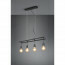 LED Hanglamp - Hangverlichting - Trion Ladina - E27 Fitting - 4-lichts - Rechthoek - Mat Zwart - Aluminium 9