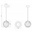 LED Hanglamp - Hangverlichting - Trion Pumon - E27 Fitting - Rond - Mat Wit - Kunststof Lijntekening