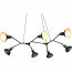 LED Hanglamp - Hangverlichting - Trion Rollo - E14 Fitting - 7-lichts - Rond - Mat Zwart - Aluminium 2