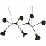 LED Hanglamp - Hangverlichting - Trion Rollo - E14 Fitting - 7-lichts - Rond - Mat Zwart - Aluminium 3