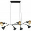 LED Hanglamp - Hangverlichting - Trion Rollo - E14 Fitting - 7-lichts - Rond - Mat Zwart - Aluminium 4