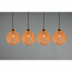 LED Hanglamp - Hangverlichting - Trion Sparko - E14 Fitting - 4-lichts - Rechthoek - Bruin - Hout 8