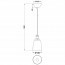 LED Hanglamp - Hangverlichting - Trion Vito - E27 Fitting - Rond - Mat Nikkel - Aluminium Lijntekening