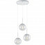 LED Hanglamp - Trion Balina - E14 Fitting - 3-lichts - Rond - Mat Wit - Aluminium