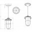LED Hanglamp - Trion Brinity - E14 Fitting - Rond - Mat Zwart - Aluminium Lijntekening