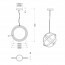 LED Hanglamp - Trion Compito - 45W - Warm Wit 3000K - Dimbaar - Rond - Mat Nikkel - Aluminium Lijntekening