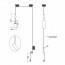 LED Hanglamp - Trion Corlo - GU10 Fitting - Rond - Mat Nikkel - Aluminium Lijntekening