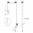 LED Hanglamp - Trion Corlo - GU10 Fitting - Rond - Mat Zwart - Aluminium Lijntekening