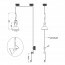 LED Hanglamp - Trion Corloni - E14 Fitting - Rond - Mat Wit - Aluminium Lijntekening