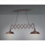 LED Hanglamp - Trion Detrino - E27 Fitting - 2-lichts - Rond - Roestkleur - Aluminium 6