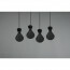 LED Hanglamp - Trion Ewomi - E27 Fitting - 4-lichts - Rechthoek - Mat Zwart - Aluminium 10