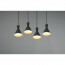 LED Hanglamp - Trion Ewomi - E27 Fitting - 4-lichts - Rechthoek - Mat Zwart - Aluminium 12