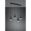 LED Hanglamp - Trion Ewomi - E27 Fitting - 4-lichts - Rechthoek - Mat Zwart - Aluminium 13