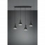 LED Hanglamp - Trion Ewomi - E27 Fitting - 4-lichts - Rechthoek - Mat Zwart - Aluminium 14