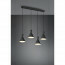LED Hanglamp - Trion Ewomi - E27 Fitting - 4-lichts - Rechthoek - Mat Zwart - Aluminium 8