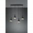 LED Hanglamp - Trion Ewomi - E27 Fitting - 4-lichts - Rechthoek - Mat Zwart - Aluminium 9