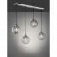 LED Hanglamp - Trion Klino - E27 Fitting - 4-lichts - Rond - Mat Chroom Rookkleur - Aluminium 2