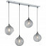 LED Hanglamp - Trion Klino - E27 Fitting - 4-lichts - Rond - Mat Chroom Rookkleur - Aluminium