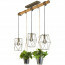LED Hanglamp - Trion Plantan - E27 Fitting - 3-lichts - Rechthoek - Antiek Nikkel - Aluminium 2