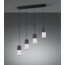 LED Hanglamp - Trion Roba - E27 Fitting - 4-lichts - Rechthoek - Mat Zwart - Aluminium 13