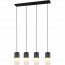 LED Hanglamp - Trion Roba - E27 Fitting - 4-lichts - Rechthoek - Mat Zwart - Aluminium 2