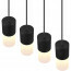 LED Hanglamp - Trion Roba - E27 Fitting - 4-lichts - Rechthoek - Mat Zwart - Aluminium 4