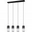 LED Hanglamp - Trion Roba - E27 Fitting - 4-lichts - Rechthoek - Mat Zwart - Aluminium 6