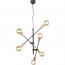 LED Hanglamp - Trion Ross - E27 Fitting - 6-lichts - Verstelbaar - Rond - Mat Zwart Aluminium