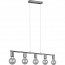 LED Hanglamp - Trion Zuncka - E27 Fitting - 5-lichts - Rechthoek - Mat Nikkel - Aluminium 3