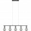 LED Hanglamp - Trion Zuncka - E27 Fitting - 5-lichts - Rechthoek - Mat Nikkel - Aluminium 4