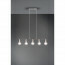 LED Hanglamp - Trion Zuncka - E27 Fitting - 5-lichts - Rechthoek - Mat Nikkel - Aluminium 6