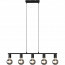 LED Hanglamp - Trion Zuncka - E27 Fitting - 5-lichts - Rechthoek - Mat Zwart - Aluminium 2