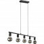 LED Hanglamp - Trion Zuncka - E27 Fitting - 5-lichts - Rechthoek - Mat Zwart - Aluminium 3