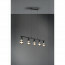 LED Hanglamp - Trion Zuncka - E27 Fitting - 5-lichts - Rechthoek - Mat Zwart - Aluminium 5