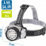 LED Hoofdlamp - Aigi Heady - Waterdicht - 35 Meter - Kantelbaar - 14 LED's - 1W - Zilver | Vervangt 8W Lijntekening