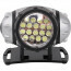 LED Hoofdlamp - Aigi Heady - Waterdicht - 35 Meter - Kantelbaar - 18 LED's - 1.1W - Zilver | Vervangt 9W 3