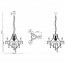 LED Kroonluchter - Trion Lucy - E14 Fitting - 3-lichts - Rond - Mat Zwart - Aluminium Lijntekening