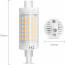 LED Lamp 10 Pack - Aigi - R7S Fitting - 7W - Warm Wit 3000K Lijntekening