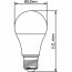 LED Lamp 10 Pack - E27 Fitting - 10W Dimbaar - Natuurlijk Wit 4200K Lijntekening