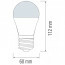 LED Lamp 10 Pack - E27 Fitting - 12W - Natuurlijk Wit 4200K Lijntekening