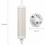 LED Lamp - Aigi - R7S Fitting - 12W - Warm Wit 3000K Lijntekening