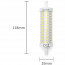 LED Lamp - Aigi Trunka - R7S Fitting - 16W - Helder/Koud Wit 6500K - Geel - Glas Lijntekening