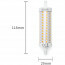 LED Lamp - Aigi Trunka - R7S Fitting - 16W - Helder/Koud Wit 6500K - Oranje - Glas Lijntekening
